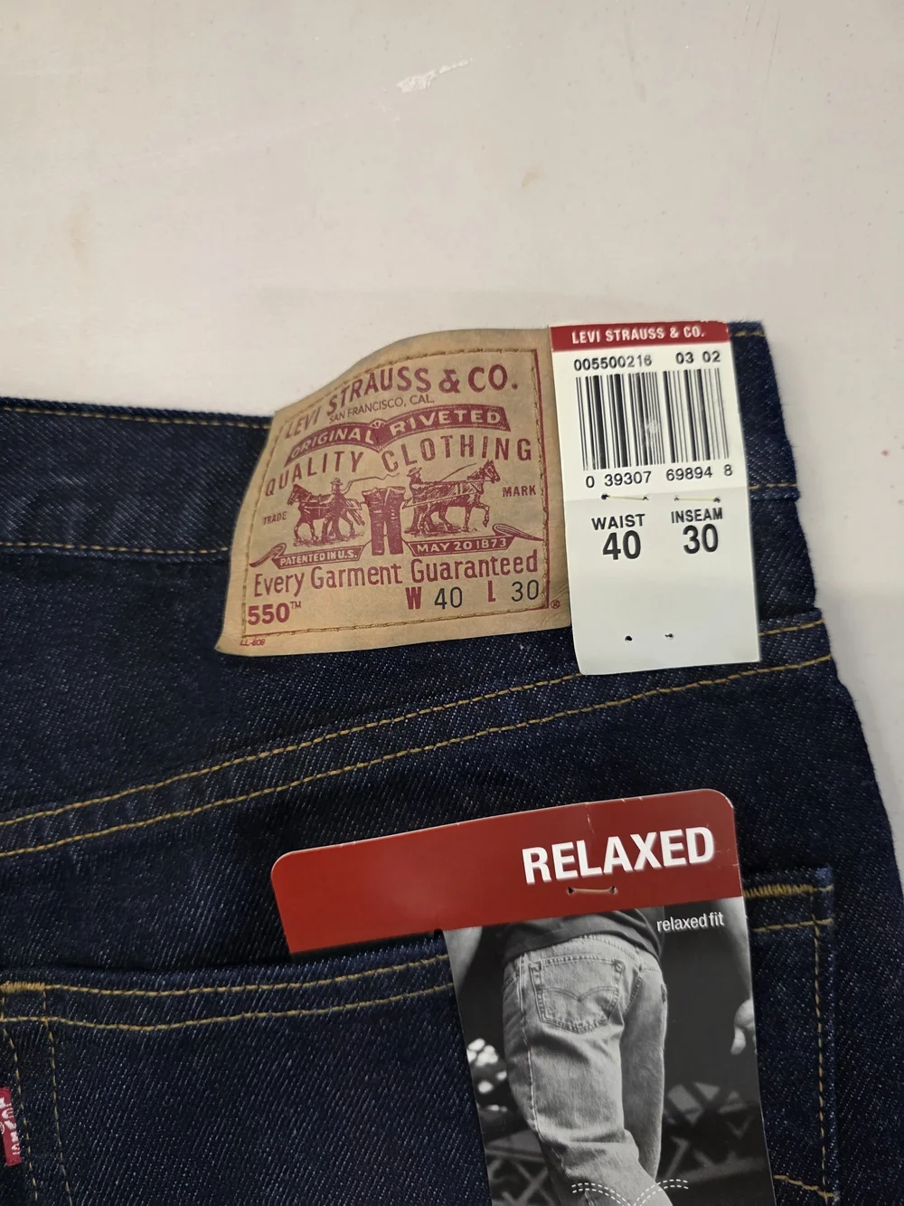 Levi's 550 Relaxed Fit Jeans Men's Size 40x30 NWT
